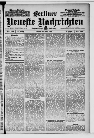 Berliner neueste Nachrichten vom 13.03.1908