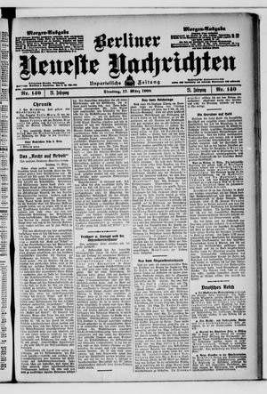 Berliner Neueste Nachrichten on Mar 17, 1908
