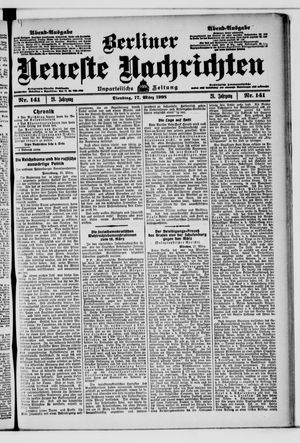 Berliner neueste Nachrichten on Mar 17, 1908