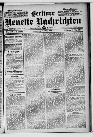 Berliner neueste Nachrichten vom 26.03.1908