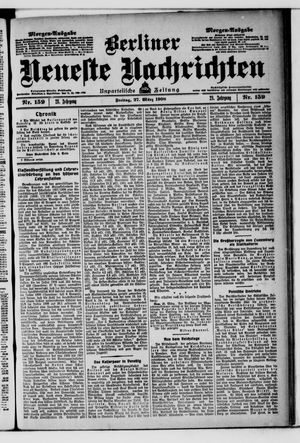 Berliner Neueste Nachrichten vom 27.03.1908