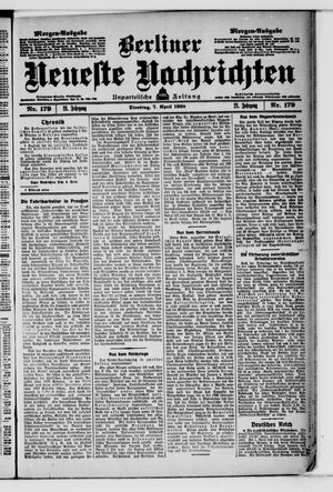 Berliner neueste Nachrichten vom 07.04.1908