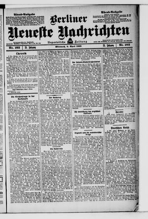 Berliner neueste Nachrichten vom 08.04.1908