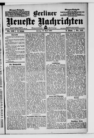 Berliner Neueste Nachrichten vom 10.04.1908