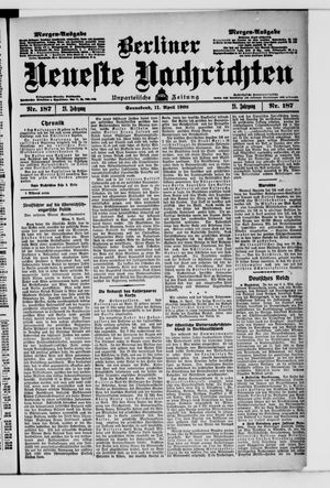 Berliner neueste Nachrichten vom 11.04.1908