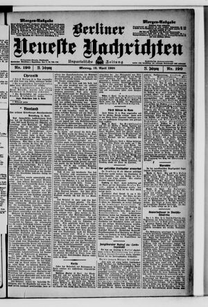 Berliner neueste Nachrichten vom 13.04.1908