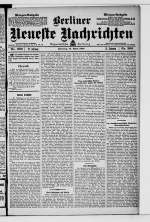Berliner neueste Nachrichten on Apr 19, 1908