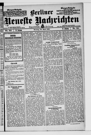 Berliner Neueste Nachrichten vom 26.04.1908