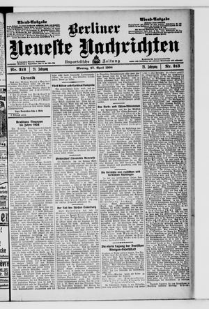 Berliner Neueste Nachrichten vom 27.04.1908