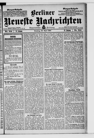 Berliner Neueste Nachrichten vom 28.04.1908