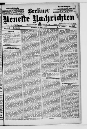 Berliner Neueste Nachrichten vom 29.04.1908