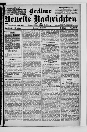 Berliner Neueste Nachrichten vom 01.05.1908