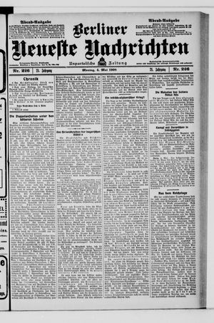 Berliner Neueste Nachrichten vom 04.05.1908