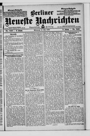 Berliner Neueste Nachrichten vom 13.05.1908