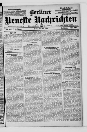 Berliner Neueste Nachrichten vom 15.05.1908
