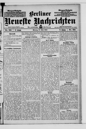 Berliner Neueste Nachrichten vom 18.05.1908