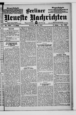 Berliner Neueste Nachrichten vom 19.05.1908