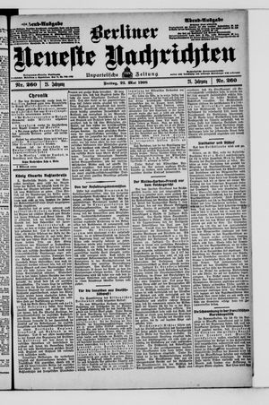 Berliner Neueste Nachrichten vom 22.05.1908