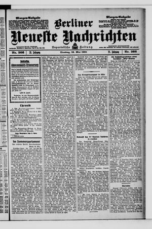 Berliner Neueste Nachrichten vom 26.05.1908
