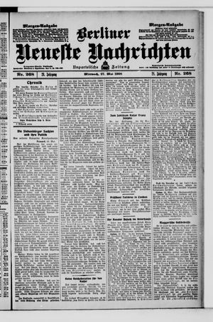 Berliner Neueste Nachrichten vom 27.05.1908