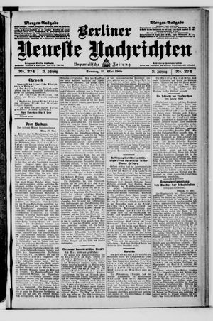 Berliner Neueste Nachrichten vom 31.05.1908