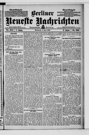 Berliner Neueste Nachrichten vom 03.06.1908