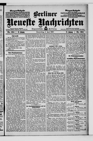 Berliner Neueste Nachrichten vom 04.06.1908