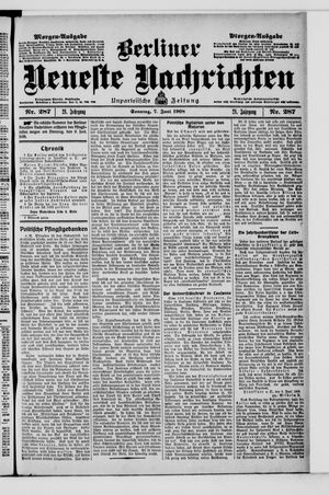 Berliner Neueste Nachrichten vom 07.06.1908