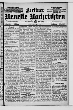 Berliner Neueste Nachrichten vom 13.06.1908