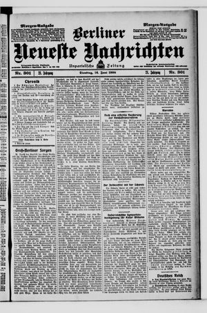 Berliner Neueste Nachrichten vom 16.06.1908