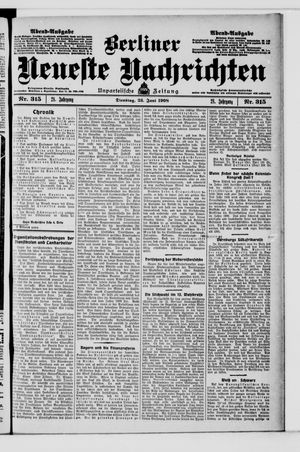 Berliner Neueste Nachrichten vom 23.06.1908