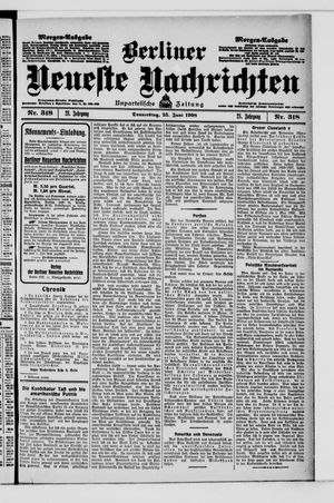 Berliner Neueste Nachrichten vom 25.06.1908
