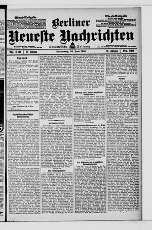 Berliner Neueste Nachrichten vom 25.06.1908