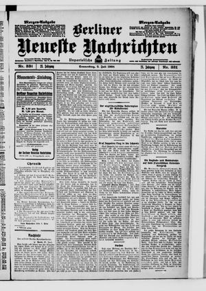 Berliner Neueste Nachrichten vom 02.07.1908