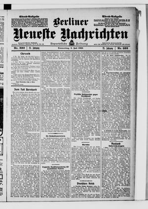 Berliner Neueste Nachrichten vom 02.07.1908