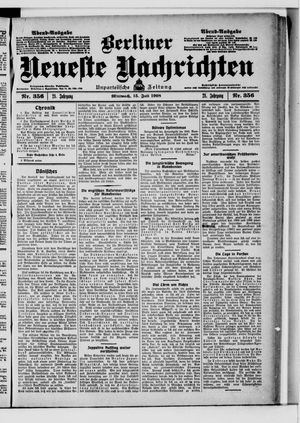 Berliner Neueste Nachrichten vom 15.07.1908