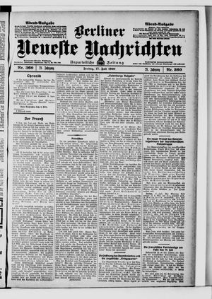 Berliner Neueste Nachrichten vom 17.07.1908
