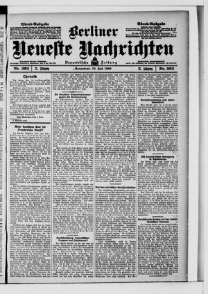 Berliner Neueste Nachrichten vom 18.07.1908