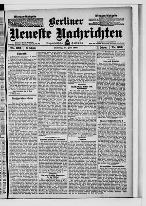 Berliner Neueste Nachrichten on Jul 21, 1908