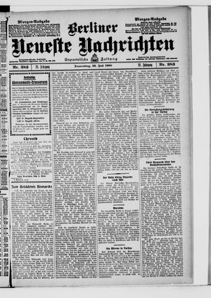 Berliner Neueste Nachrichten vom 30.07.1908