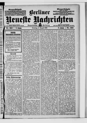 Berliner Neueste Nachrichten vom 04.08.1908