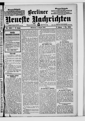 Berliner Neueste Nachrichten vom 05.08.1908