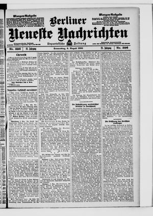 Berliner Neueste Nachrichten vom 06.08.1908