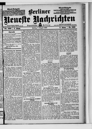 Berliner Neueste Nachrichten vom 07.08.1908