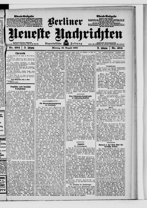 Berliner Neueste Nachrichten vom 10.08.1908