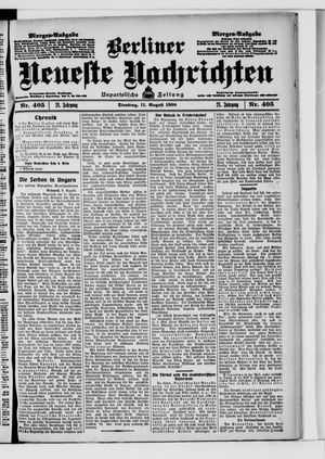 Berliner Neueste Nachrichten vom 11.08.1908