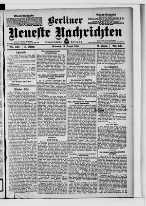 Berliner Neueste Nachrichten vom 19.08.1908