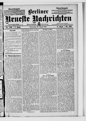 Berliner Neueste Nachrichten vom 20.08.1908