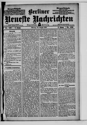 Berliner Neueste Nachrichten vom 24.08.1908