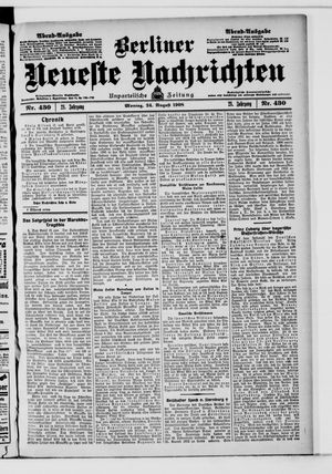 Berliner Neueste Nachrichten vom 24.08.1908